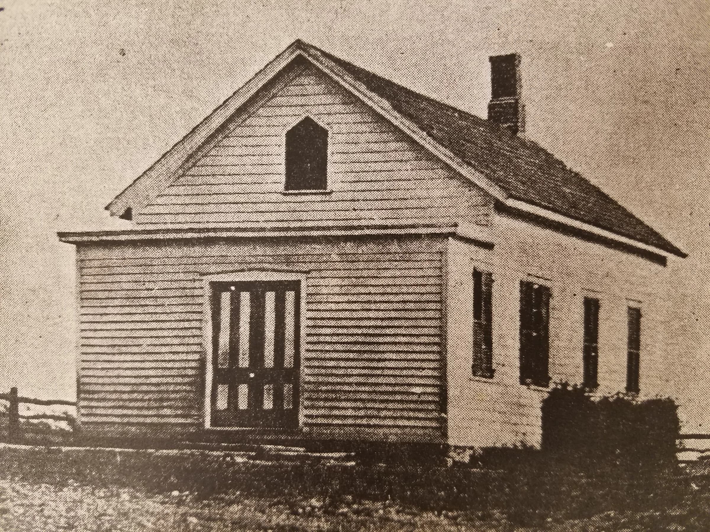 Historic photograph of the Lamington schoolhouse